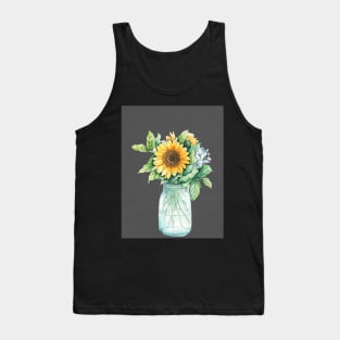 Sunflower bouquet,  sunflower bunch, sunflowers, watercolor, painted sunflowers Tank Top